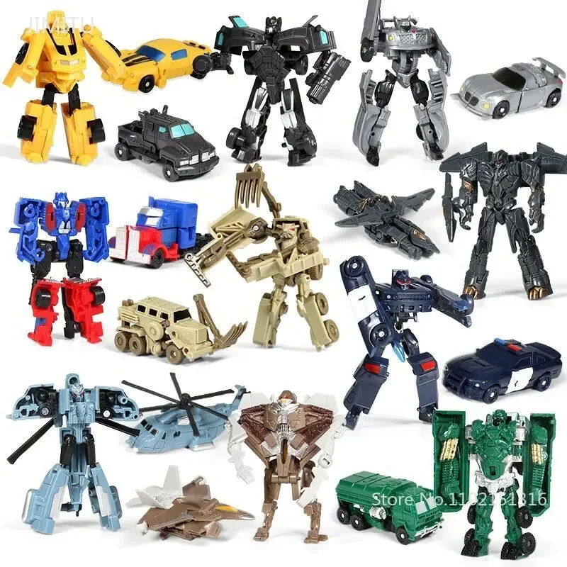 Mini Transformation Robot Toys Car Models 2 in 1 Deformed Car Toy Robots Kit Action Figures Children Educational Toys Gifts