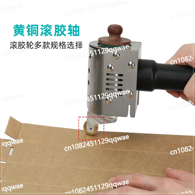 Portable Hand Pushed Hot Melt Glue Labeling Machine 220V/110V 150W, Glue Rolling Machine with 50mL Capacity and 3-10mm Nozzles