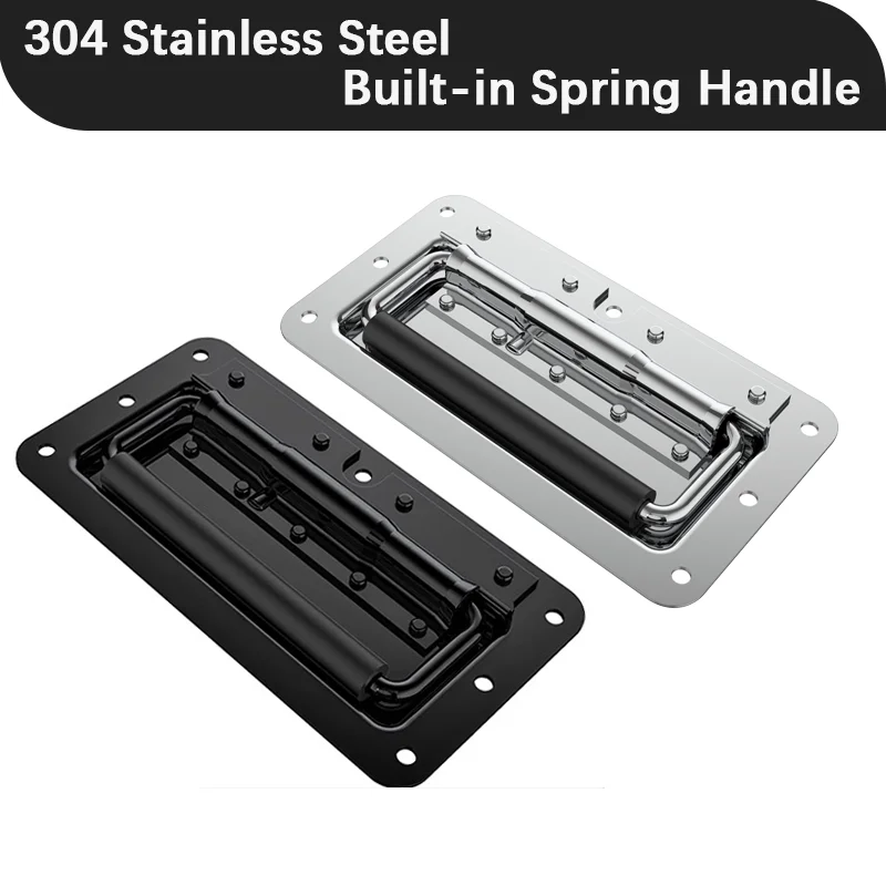 

Встраиваемая складная ручка из нержавеющей стали 304, пружинная, усиленная, промышленная, для дверей шкафов, ящиков, транспортировочных кейсов, фурнитура