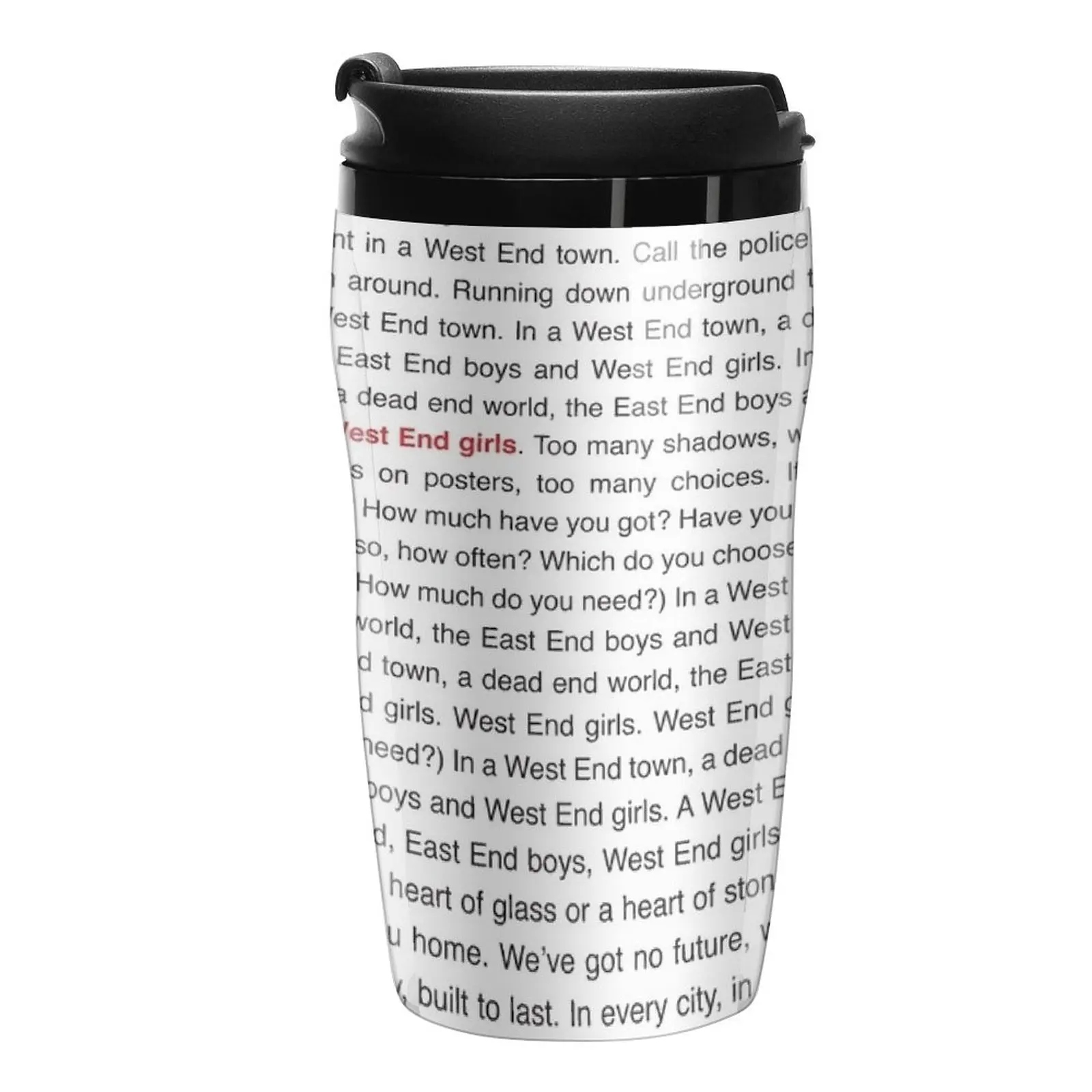 New Pet Shop Boys - West End Girls (Lyrics) Travel Coffee Mug Coffee Bowls Coffee Cup Heat Preservation Coffee Thermal Cup