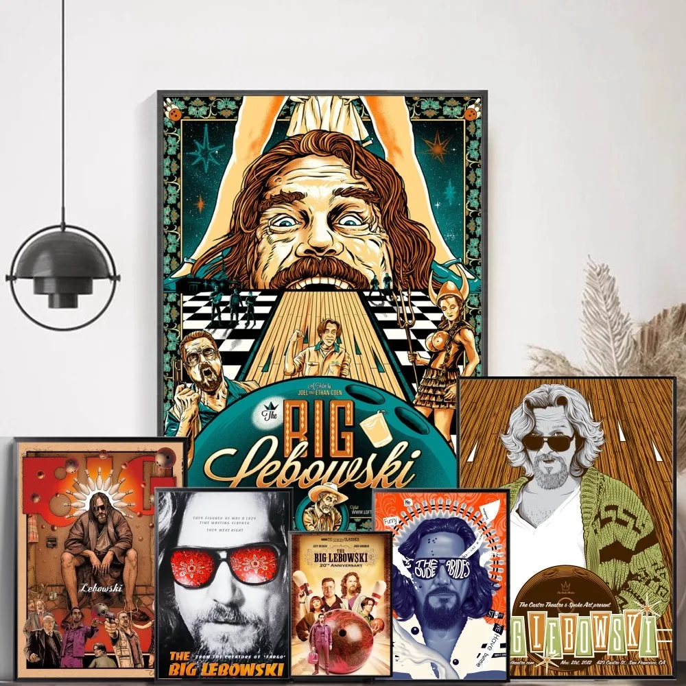 The Big Lebowski The Dude Comedy Movie Cartaz Adesivo DIY, Adesivo de Parede Extravagante para Sala de Estar, Decoração Bar