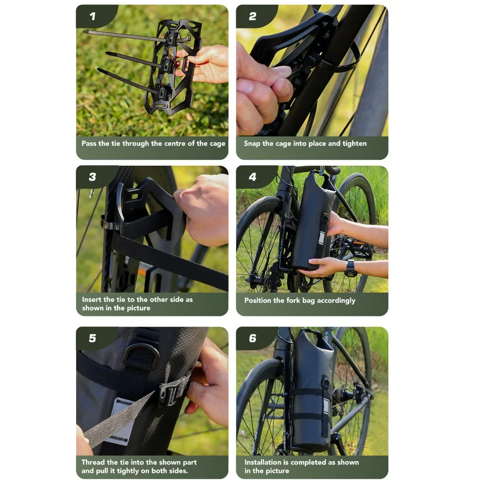 1 مجموعة متعددة الأغراض الدراجة الجبهة شوكة قفص أسود سهلة التركيب الجبهة شوكة جبل المحمولة قفص زجاجة ماء مقاوم للماء #1