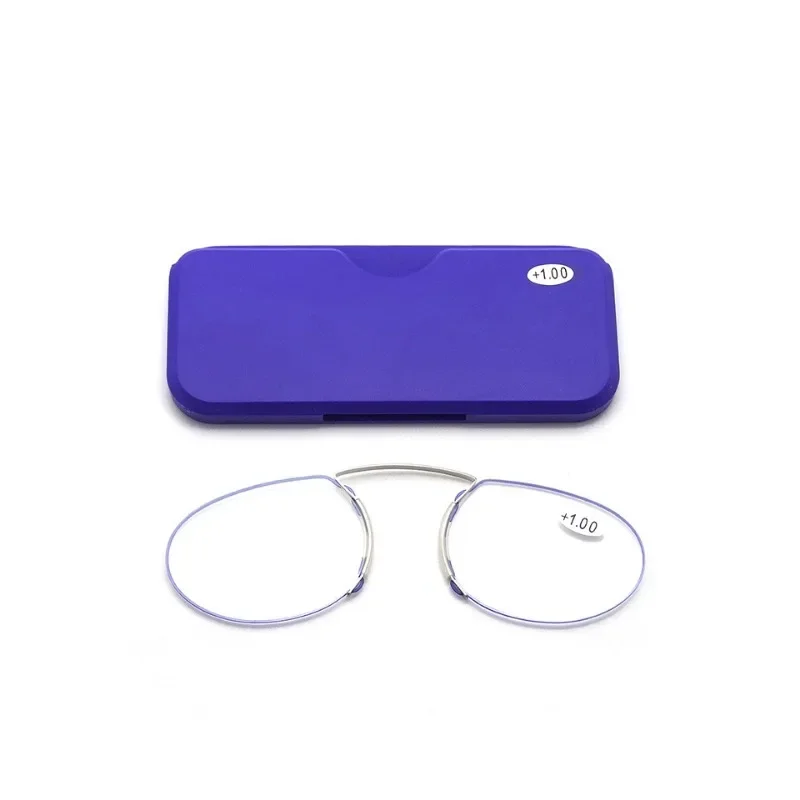 Fashion Legless Clip Nose Portable Reading Glasses Unisex Ultra Thin Magnification Eyewear Unbreakable 1.0+1.5+2.0+2.5+3.0