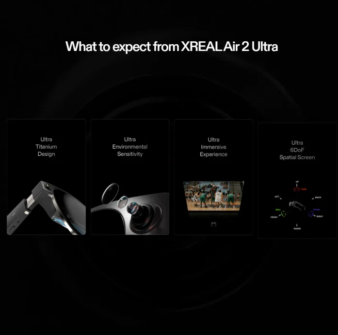 نظارات Xreal Air 2 Ultra The Most Promising Vr/Ar بعد لـ Steam Deck Rog Mac Pc Android Ios Ps5 Xbox