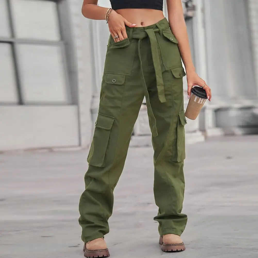 

Fashion 90s Streetwear Vintage Cargo Pants Baggy Jeans Women Dressing Pockets Wide Leg High Waist Straight Denim Trousers