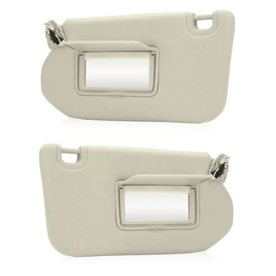 

Driver Left + Passenger Right Side Sun Visor Replacement Compatible with Nissan Pathfinder 2013-2018, Infiniti QX60 2014-2017,