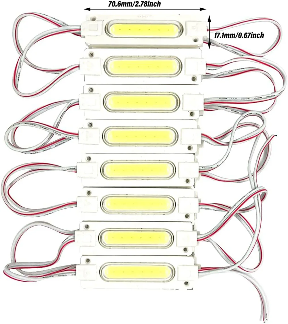 Imagem -03 - Luz de Fundo Led Impermeável para Sinal Módulo Led Injeção com Lente Cob Canal Letra Luz Traseira Dc12v 2w Ip68 10 Pcs Lot