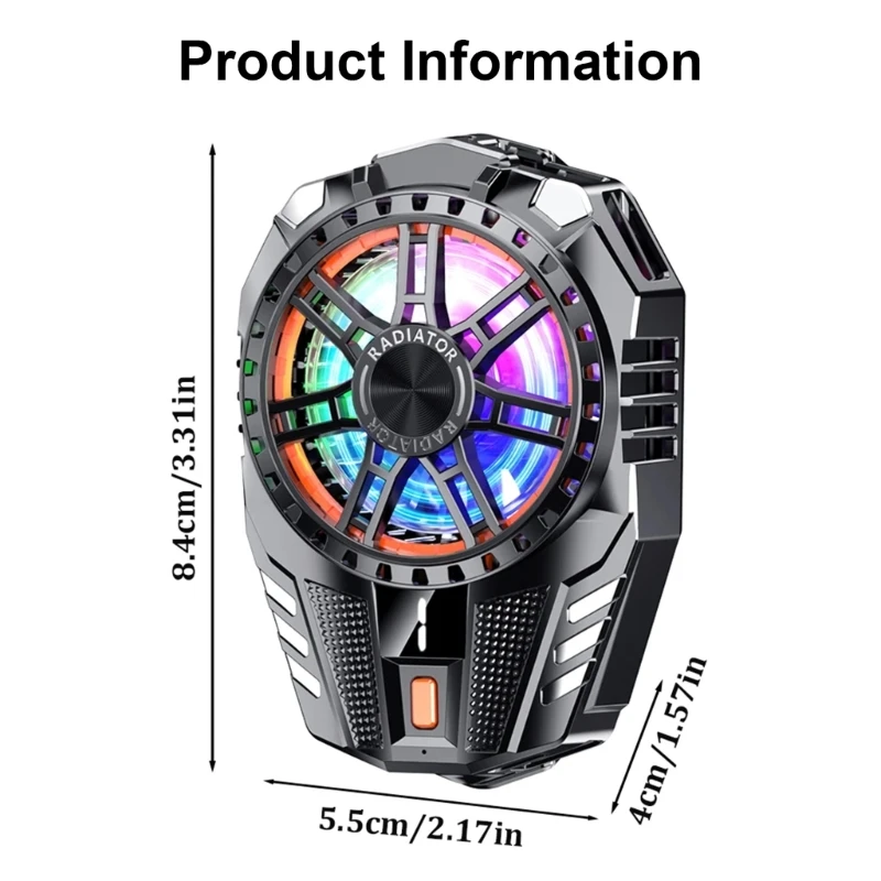 Полупроводниковый радиатор X119, регулируемый охлаждающий вентилятор для телефона с 3 режимами работы, со встроенным зажимом для задней панели, радиатор охлаждения с низким уровнем шума, 5000 об/мин
