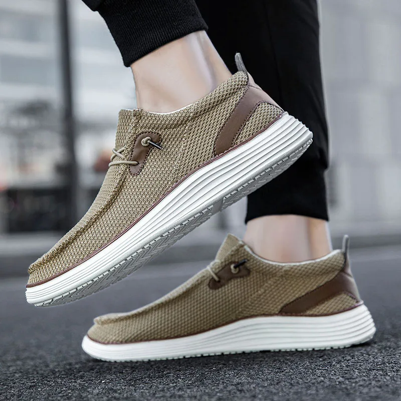 Fujeak Lichtgewicht Heren Schoenen Loafers Voor Heren Comfortabele Ademende Wandelen Sneakers Tenis Jogging Casual Gym Schoenen