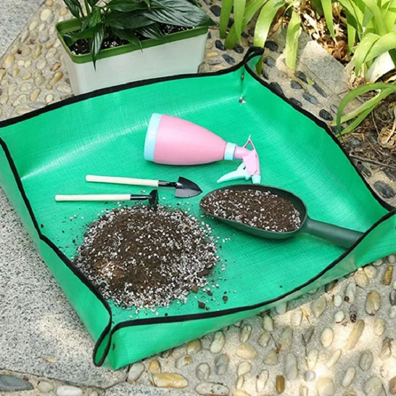 50/68/100CM Planting Mat PE Gardening Potting Mat Gardening Pad Waterproof Foldable  Pot Gardening Mat Transplanting Plant Pad