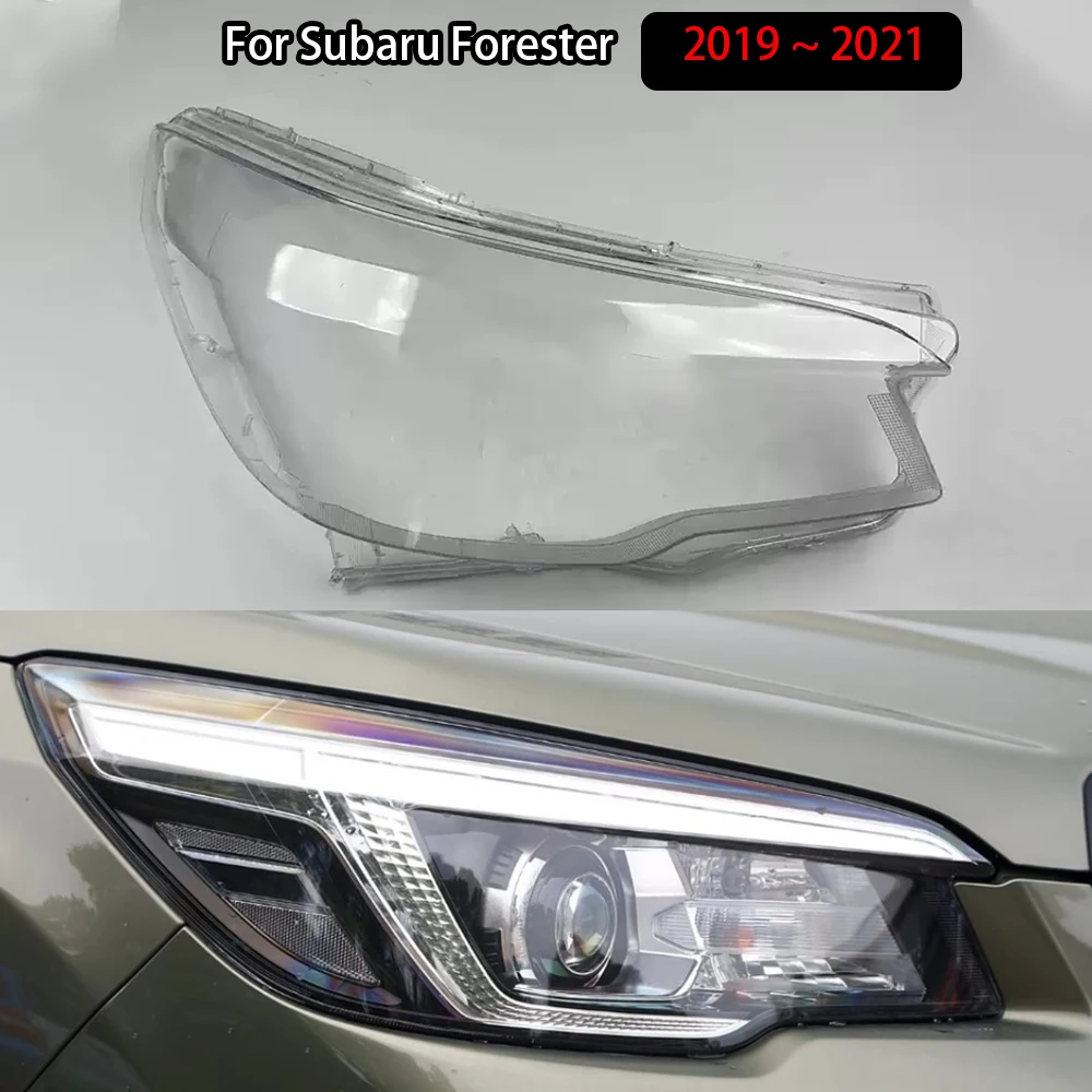 

For Subaru Forester 2019 2020 2021 Car Front Headlight Lens Cover Auto Case Headlamp Glass Lampshade