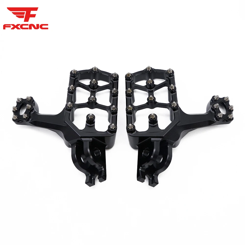 

For Kawasaki KX250 2005-2008 Motorcycle Dirt Pit Pivot Bike Sharp Teeth Foot Pegs Footpegs CNC Aluminum Footrests Pedals