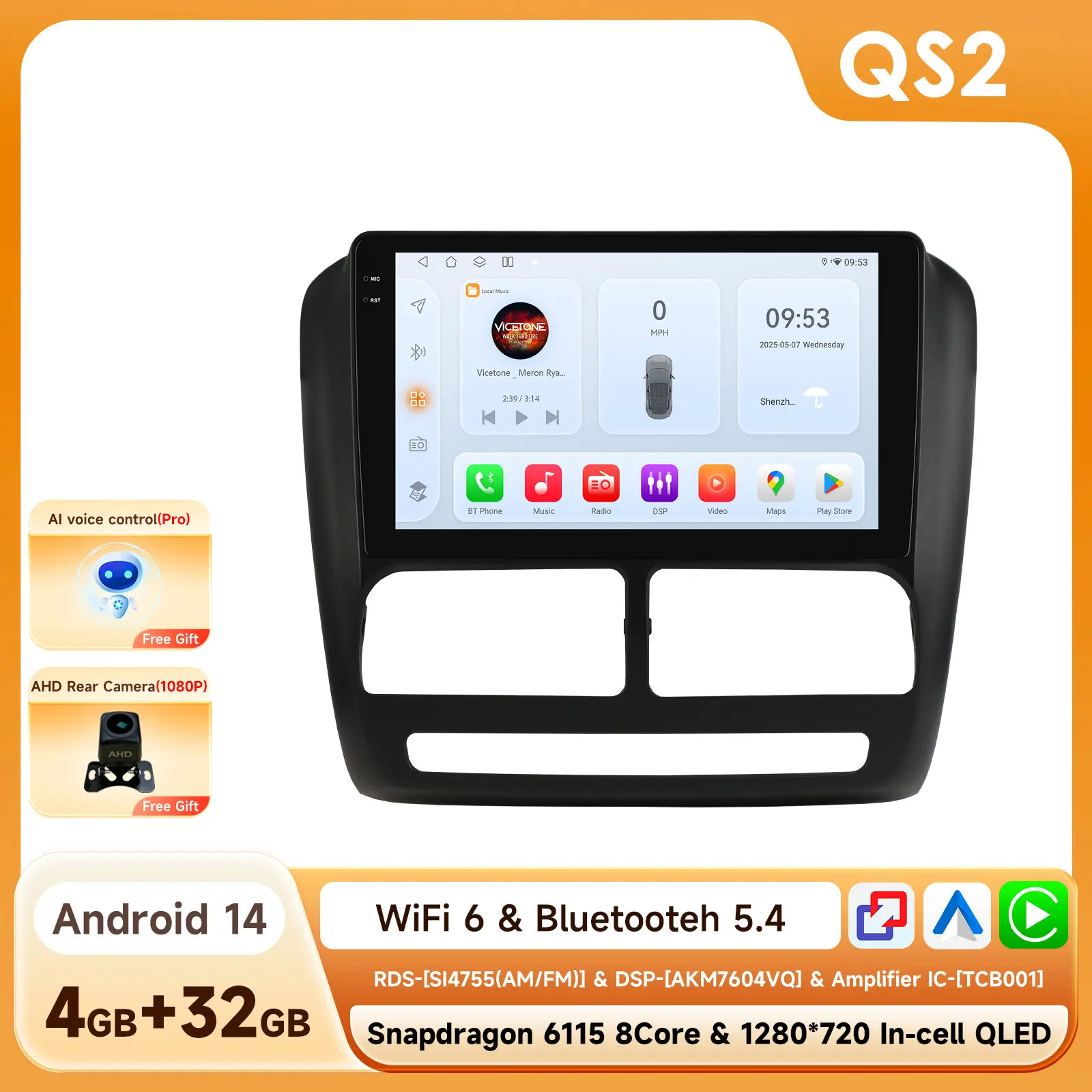 Autoradio Android Auto voor Fiat Doblo 2 2010 - 2014 Opel Combo 3 2011 - 2018 Draadloze Carplay Multimedia Speler 360 Camera Audio GPS intelligente systemen SWC RDS Bluetooth 4G Wifi