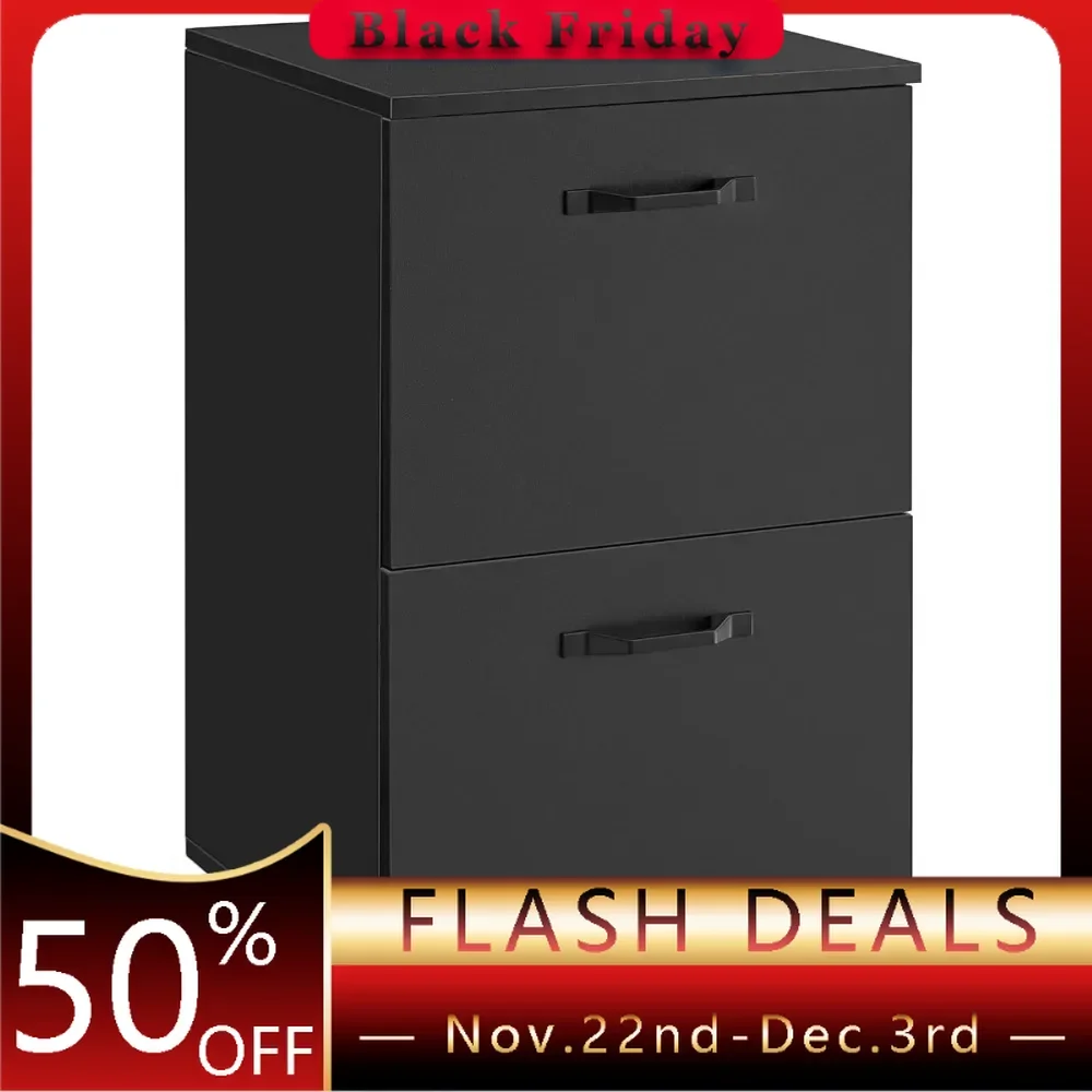 2-Drawer File Cabinet, Filing Cabinet for Home Office, Printer Stand, for A4, Letter-Size Files, File Folders, Modern Style