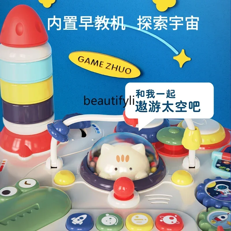 Tavolo da gioco per bambini puzzle multifunzionale, giocattoli per bambini, tavolo da costruzione per l'apprendimento della prima educazione