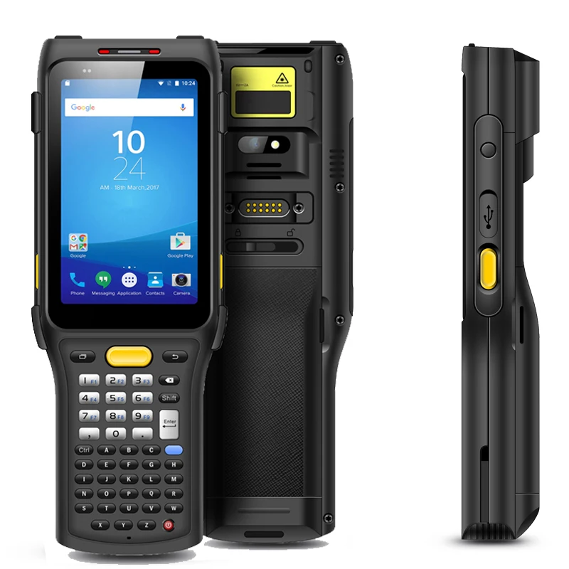 Android 13 Barcode Scanner Equip with Zebra 2D Scanner, Inventory Handheld PDA with Pistol Grip QR Code for Warehouse Logistics