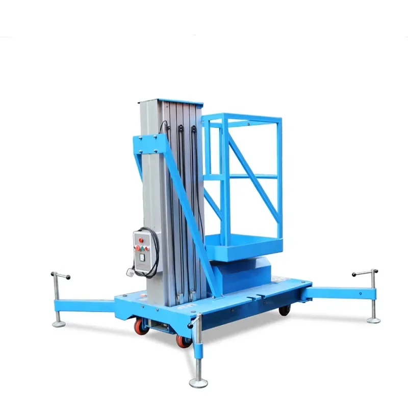 

High quality movable aluminium single mast hydraulic lift electric telescopic lift hubtische