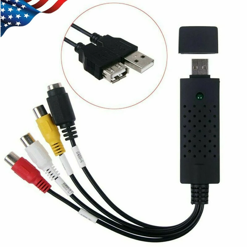 USB 2.0 Video Capture Capture Card Adapter Chipset UTVF 007 TV DVD VHS Audio Capture S Video USB Converter
