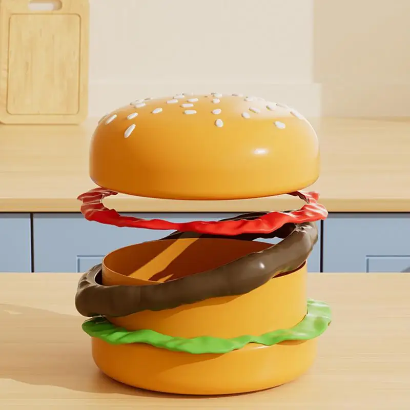 Buntes Hamburger-Schneidespielzeug, Rollenspiel-Spielzeug, Lebensmittel-Set, abnehmbares Hamburger-Burger-Fast-Food-Zubehör für spielende Kinder