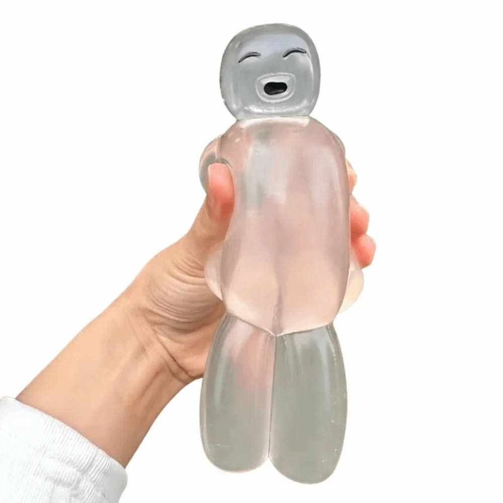 Kawaii 10/14cm Robot Transparent TPR Slow Rebound Super Soft Stress-relieving Jelly Squeeze Gift Giving