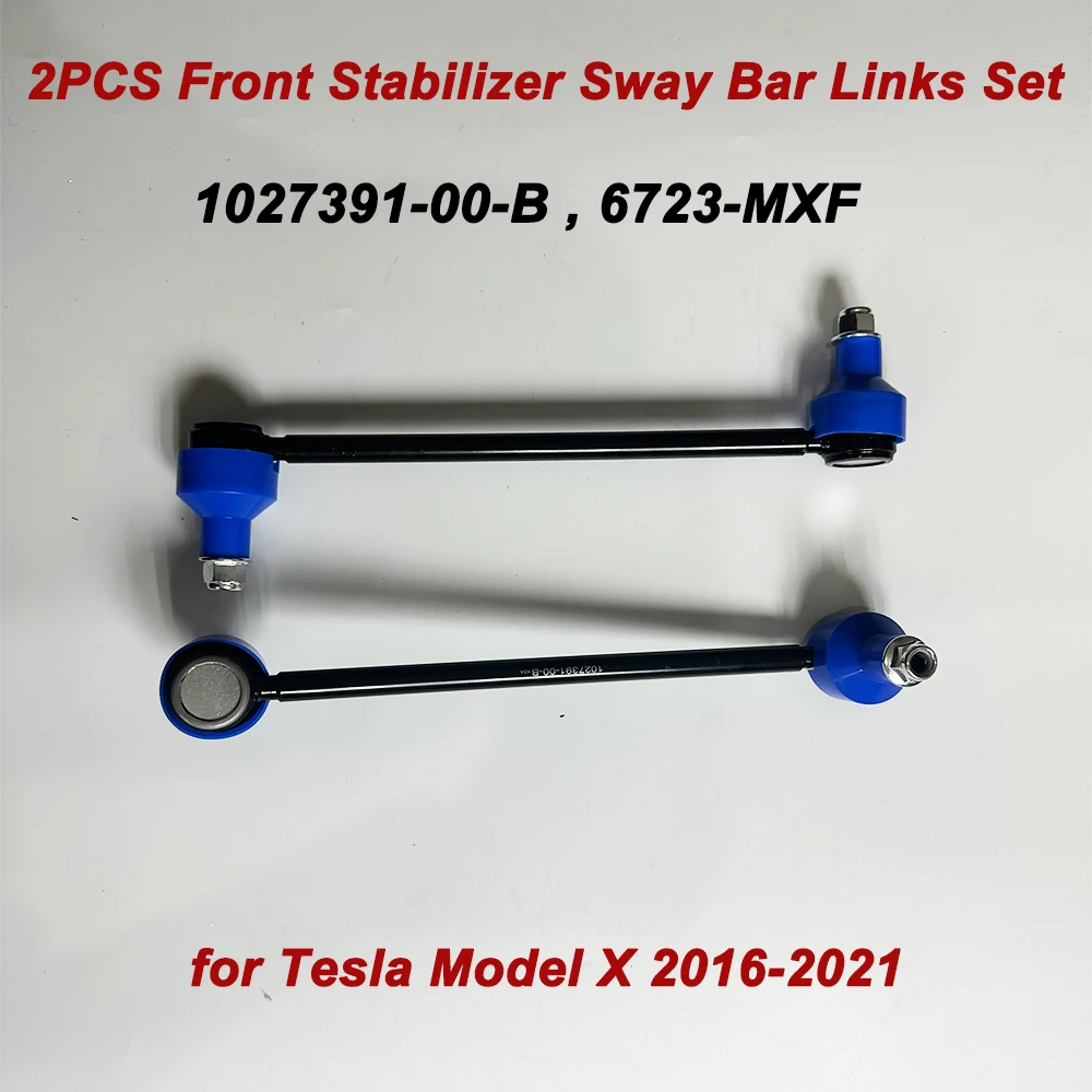 

Set of 2pcs For Model X (5YJX) 2015-2021 Front Axle Sway Bar End Stabilizer Link Ball Joint OE 1027391-00-B 102739100B 6723-MXF