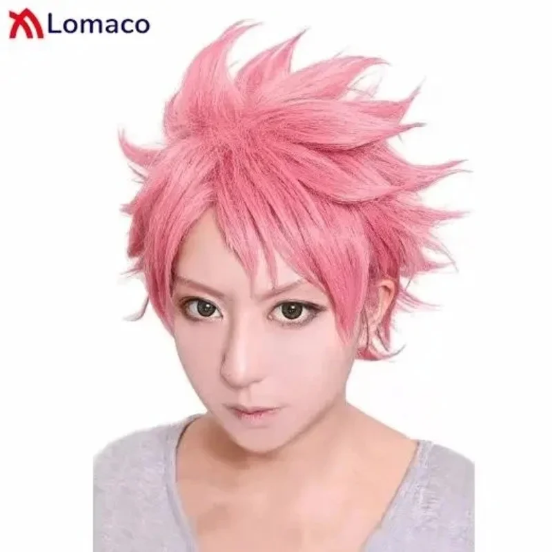 Anime Etherious Natsu Dragneel 코스프레 의상 스카프 가발 요정 블랙 롱 트렌치 남성 여성 할로윈 카니발 파티 정장 복장