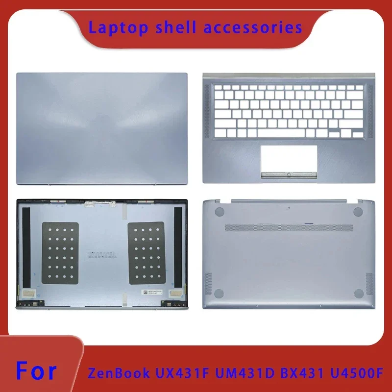 Original 95 New Suitable For ZenBook UX431F UM431D BX431 U4500F RM431 Laptop LCD Back Cover, Palm Rest Bottom Cover, ACD Cover
