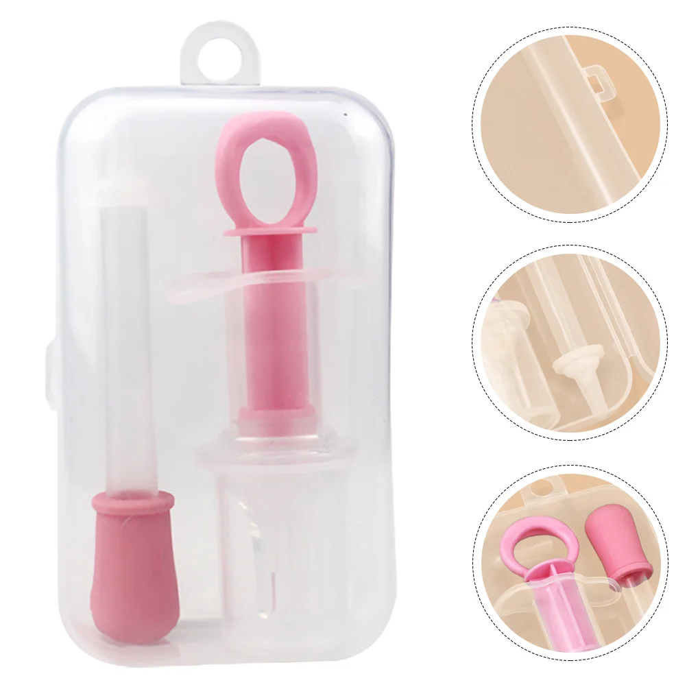 

1 set 1 Set Detachable Pet Medicine Feeder Kit For Dog Cat Easy-To-Use Safe Odorless Durable Push Medicine Feeding Tool Pink