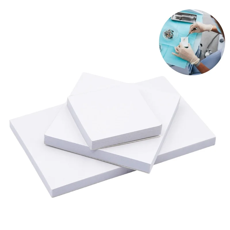 

50sheets S/M/L Dental Disposable Mixing Paper Powder Pad Double-sided Waterproof Dentist Sampling Paper Dentistry Lab Materials