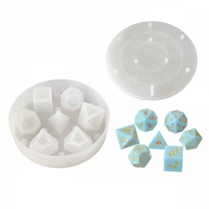 Moldes resina con forma dados, moldes epoxi con textura silicona, accesorios para hacer a mano