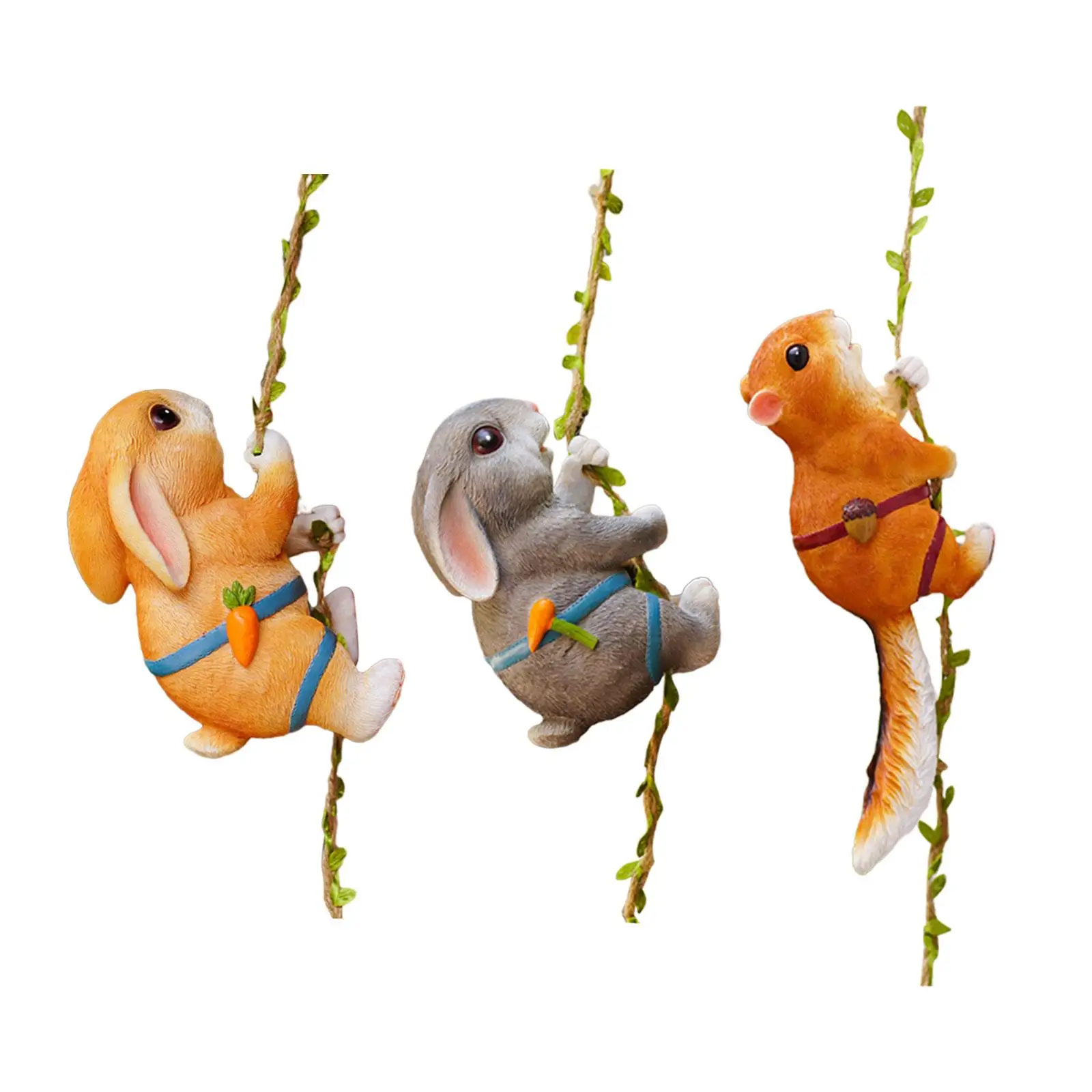 Miniature Squirrel Figures Resin Statue Outdoor Garden Ornament Handcrafted Animal Sculpture for Tabletop Shelf Home Decor Gift