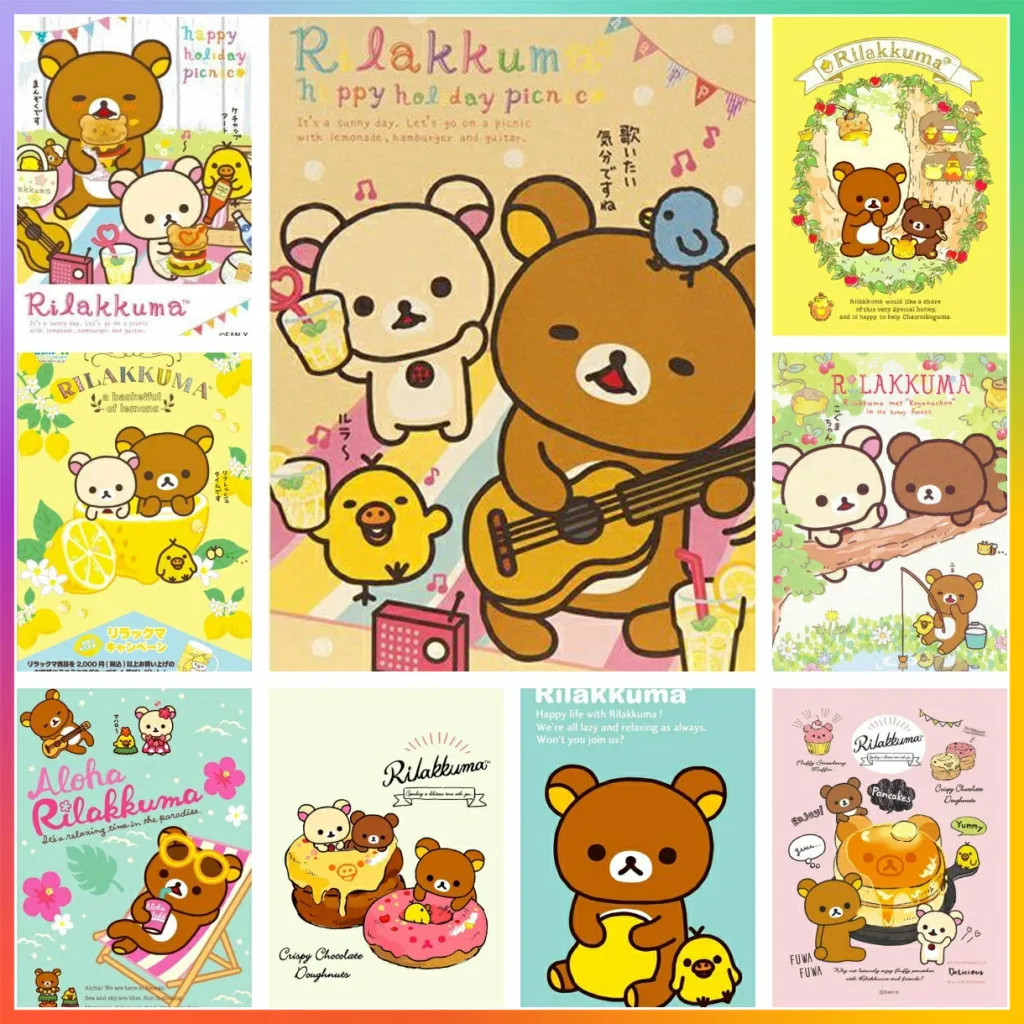 Rilakkuma Bear Japan Anime Cute Cartoon Diamond Painting punto croce mosaico ricamo Home Decor 5D fai da te arte nuove immagini per adulti