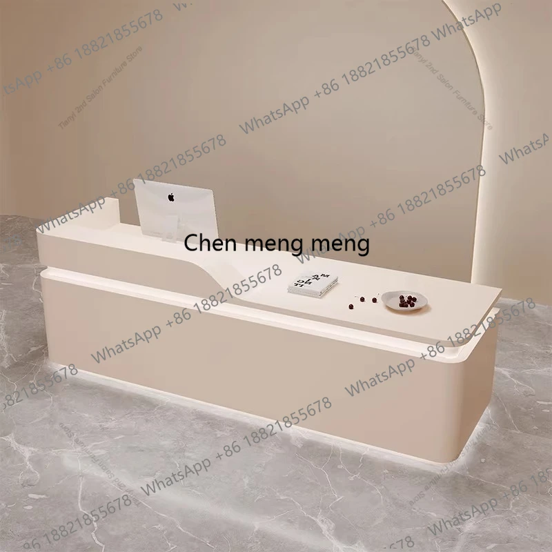 

Simple Modern Reception Desk Nordic Luxury Beauty Salon Clothing Store Front Desk High-End Office Furniture balcao