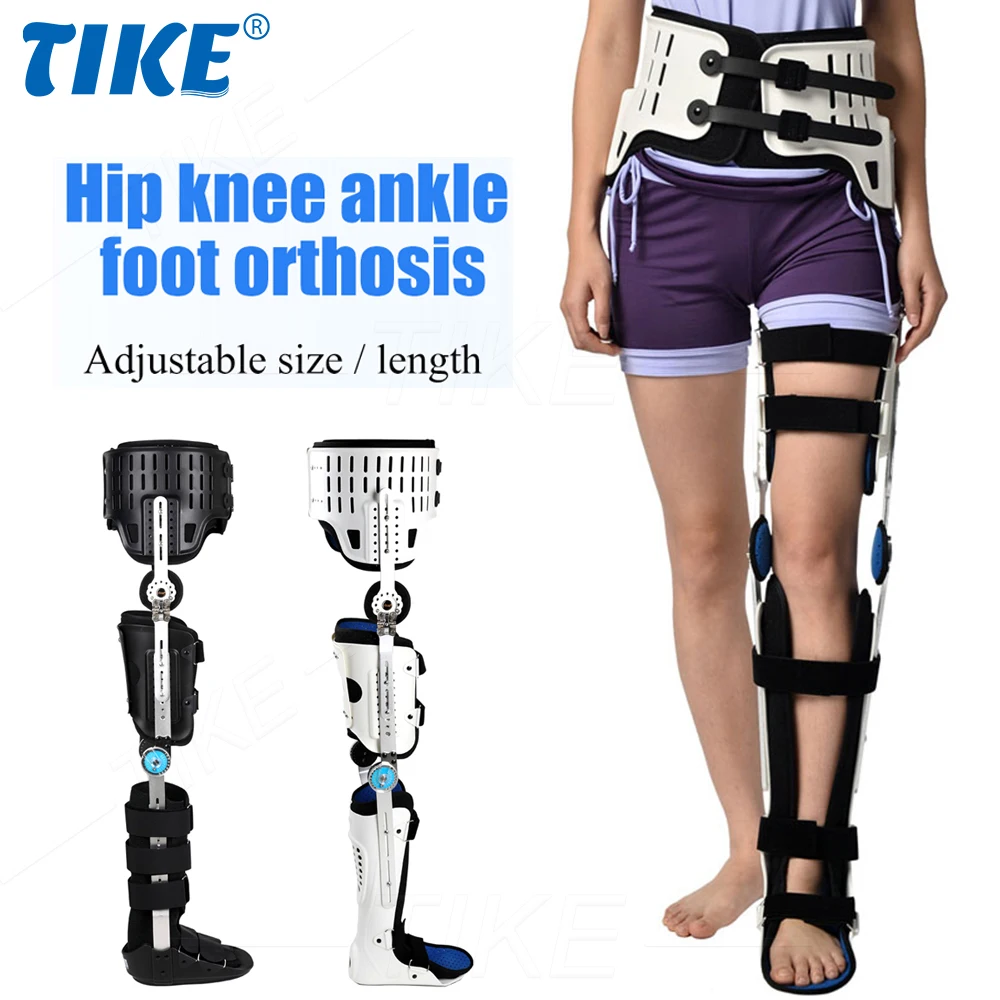 TIKE Hip Knee Ankle Foot Orthosis for Hip Fracture Femoral Femur Fracture Hip Instability Fixation of Lower Limb Paralysis Leg