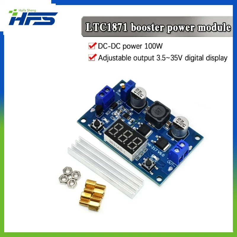 LTC1871 DC DC Step Up Booster Converter 3-35VDC to 3.5-35VDC + LED Voltmeter DC-DC Step Up Module Power Supply Voltage Regulator