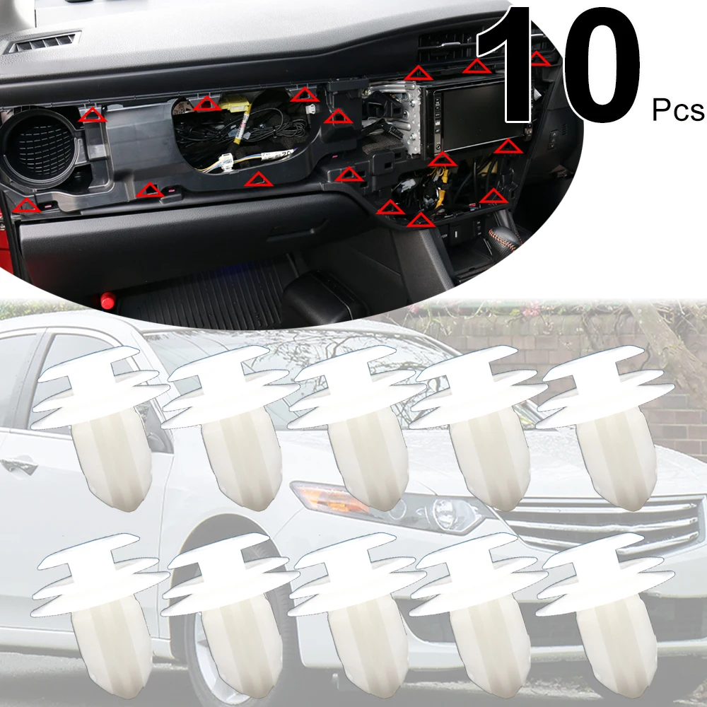 

10Pcs For Honda Accord 2003 - 2016 CR-Z Civic HR-V Integra Fit Front Rear Door Card Pillar Trim Panel Clips Lining Roof Rivets