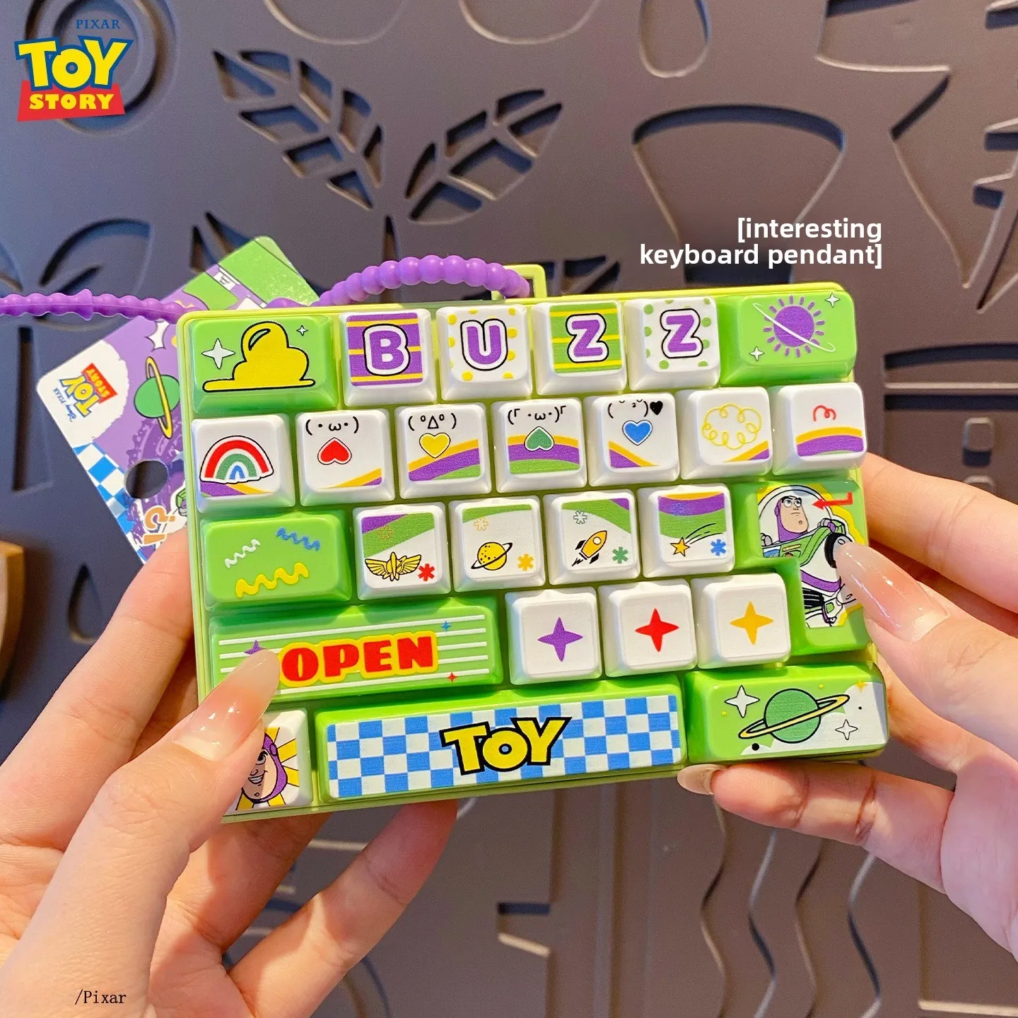 Toy Story 5 Woody Bag Charm Mini Keyboard Keycap Buzz Lightyear Design Portable Finger Press Stress Relief Toy Funny Gifts - view 3