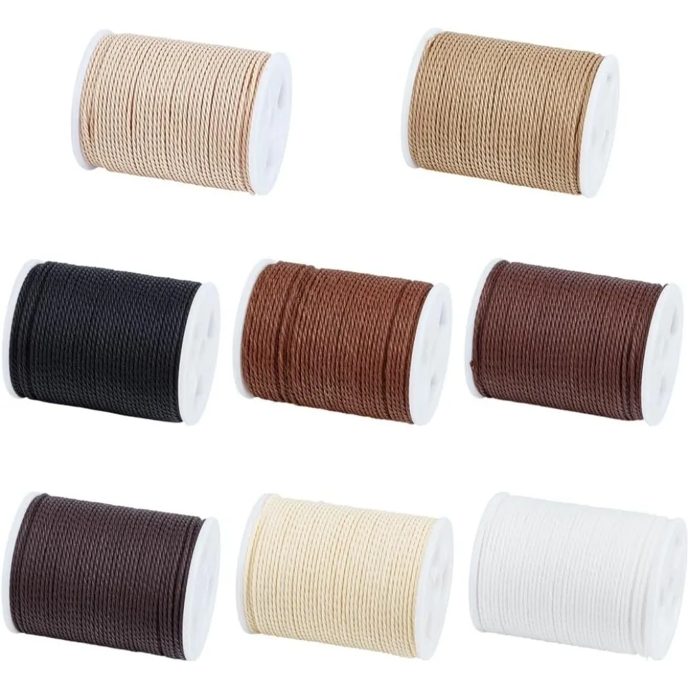 

96 Yards 1mm Cords 8 Colors Polyester Thread Beading String Twine for DIY Bracelet Necklaces Waist Beads