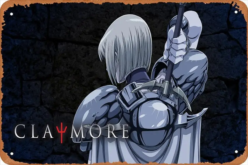 Clare (Claymore), Claymore Anime Poster Home Wall Art Decoration Retro Metal Tin Sign 8x12 inch