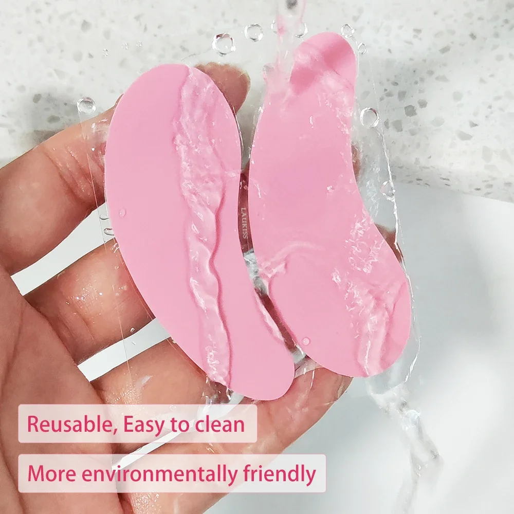 5쌍 아이 패드 신제품 재사용 가능한 실리콘 스트라이프 래쉬 리프트 속눈썹 연장 하이드로겔 패치 언더 아이 젤 패치 메이크업 도구