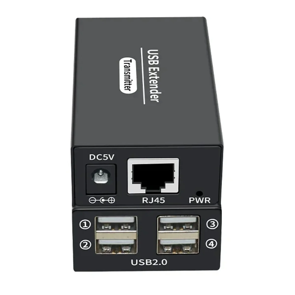 X61A_120M 4 Port USB Extender melalui Ethernet RJ45 Cat6 Hub Kabel US PLUG