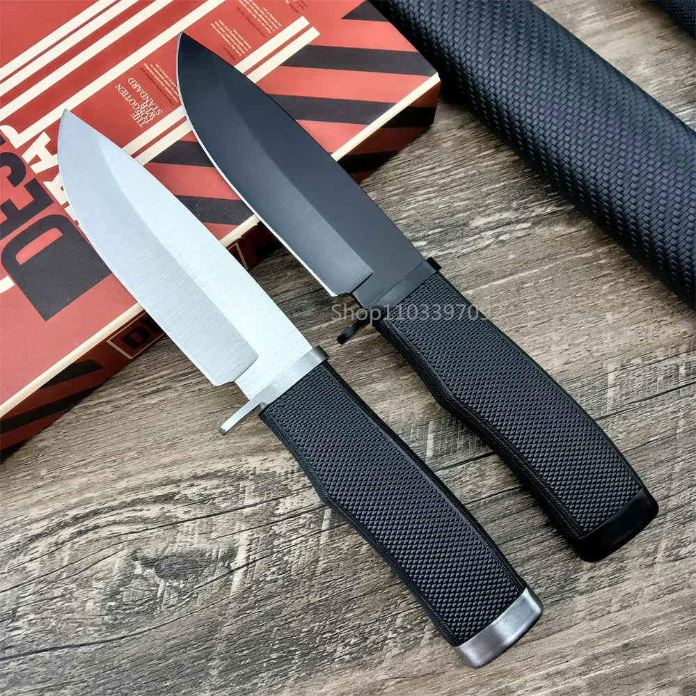 

Survival Outdoor Fixed Blade Hunting Knife 440C Drop Point Blade ABS Handle with Nylon Sheath Self Defense Military Combat Knife