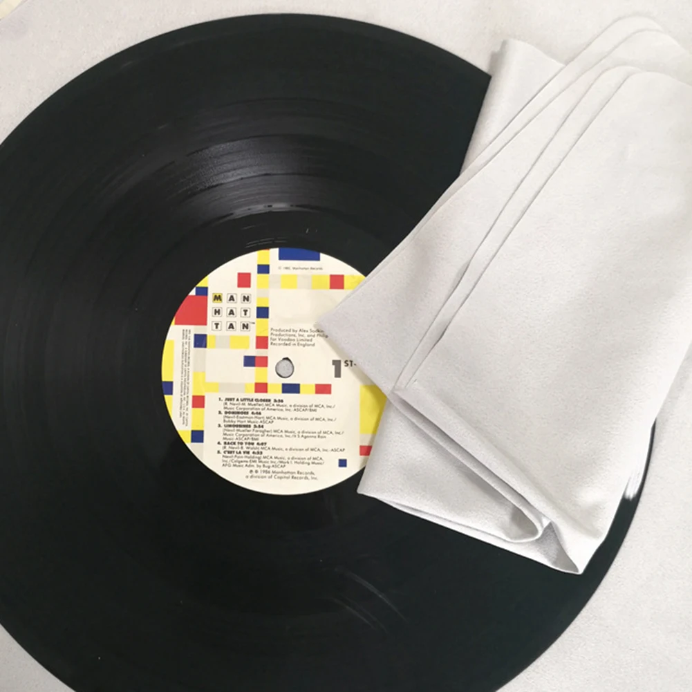 5 Pcs CD Cleaning Cloth Microfiber Anti-Static  Cleaning Cloth For Black Vinyl Record LP Turntable Cleaner Accessories