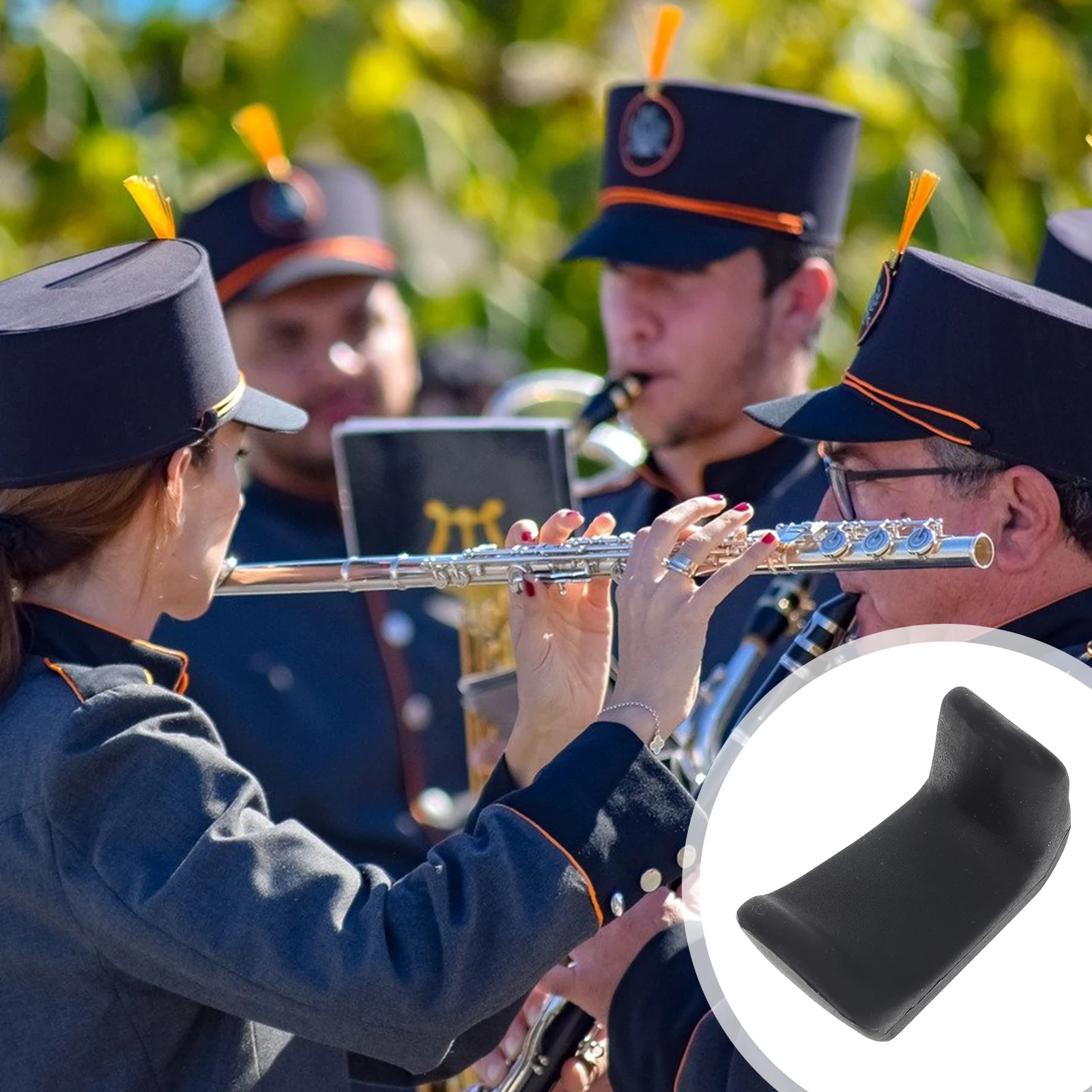 

2Pcs Rubber Finger Holder Comfortable Clarinet Thumb Rest Oboe Cushion Durable Practical Accessory Musical Instruments