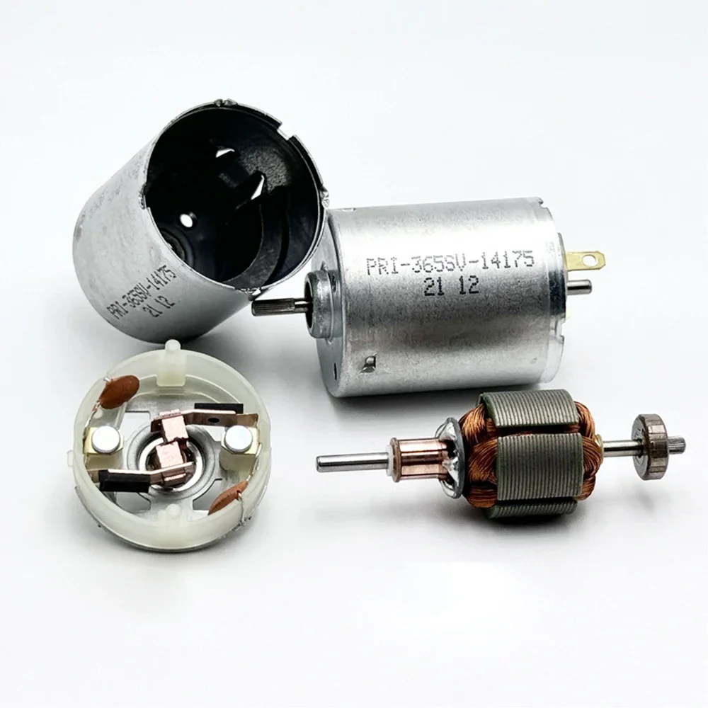 محرك بعمود مزدوج صغير مع فرشاة كربون ، آلة كنس ، مسدس هواء ساخن ، مكنسة روبوت ، DIY ، DC 6V ، 12V ، 24V ، RPM #5