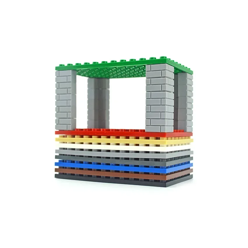 DIY Building Blocks Size 8x12 Dots Thin Figures Bricks Assembles Particles 6pcs Compatible With Brand Educational Creative Toys