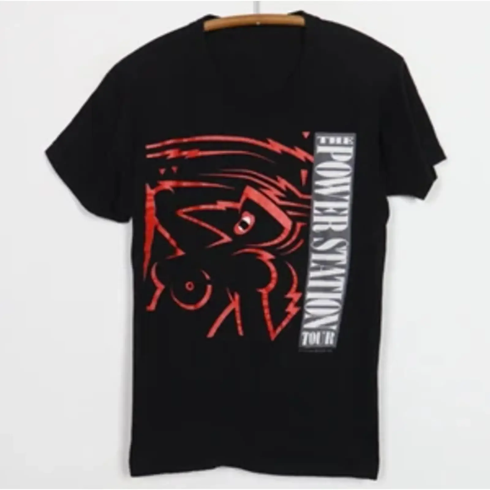 Vtg The Power Station Get It On Tour Baumwoll-T-Shirt in Schwarz …