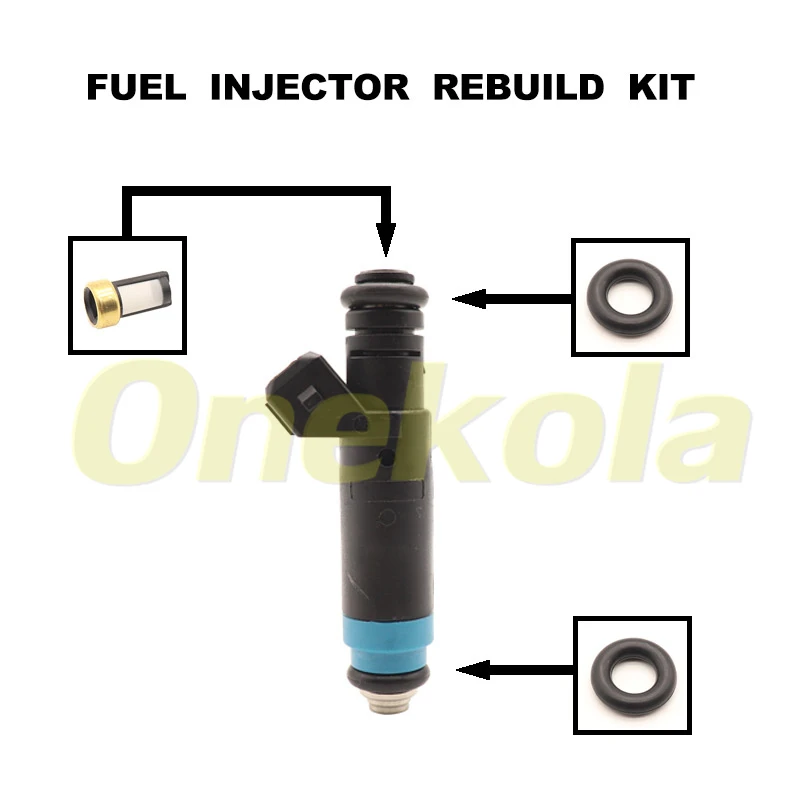 

Fuel Injector Service Repair Kit Filters Orings Seals Grommets for Siemens Deka 80LB High Impedance EV1 110324 FI114992