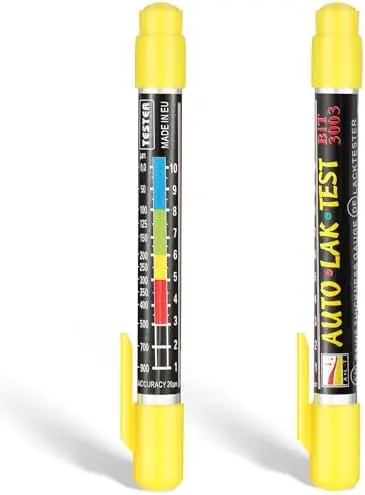 

Набор из 2 измерителей толщины лакокрасочного покрытия автомобиля, водонепроницаемый тестер для обнаружения повреждений кузова и проверки после аварии