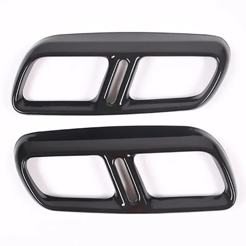 For Land Rover Range Rover Sport L461 2023 2024 Glossy Black Chrome Stainless Steel Car Exhaust Pipe Cover Trim Accessories image 3
